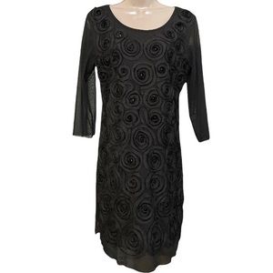 Black Floral Mini Dress